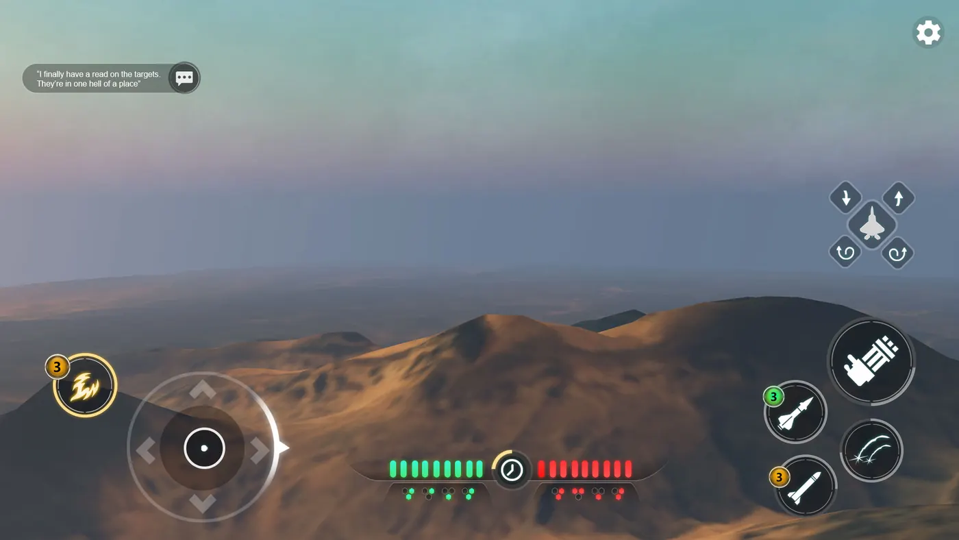 Game UI artwork: flight hud